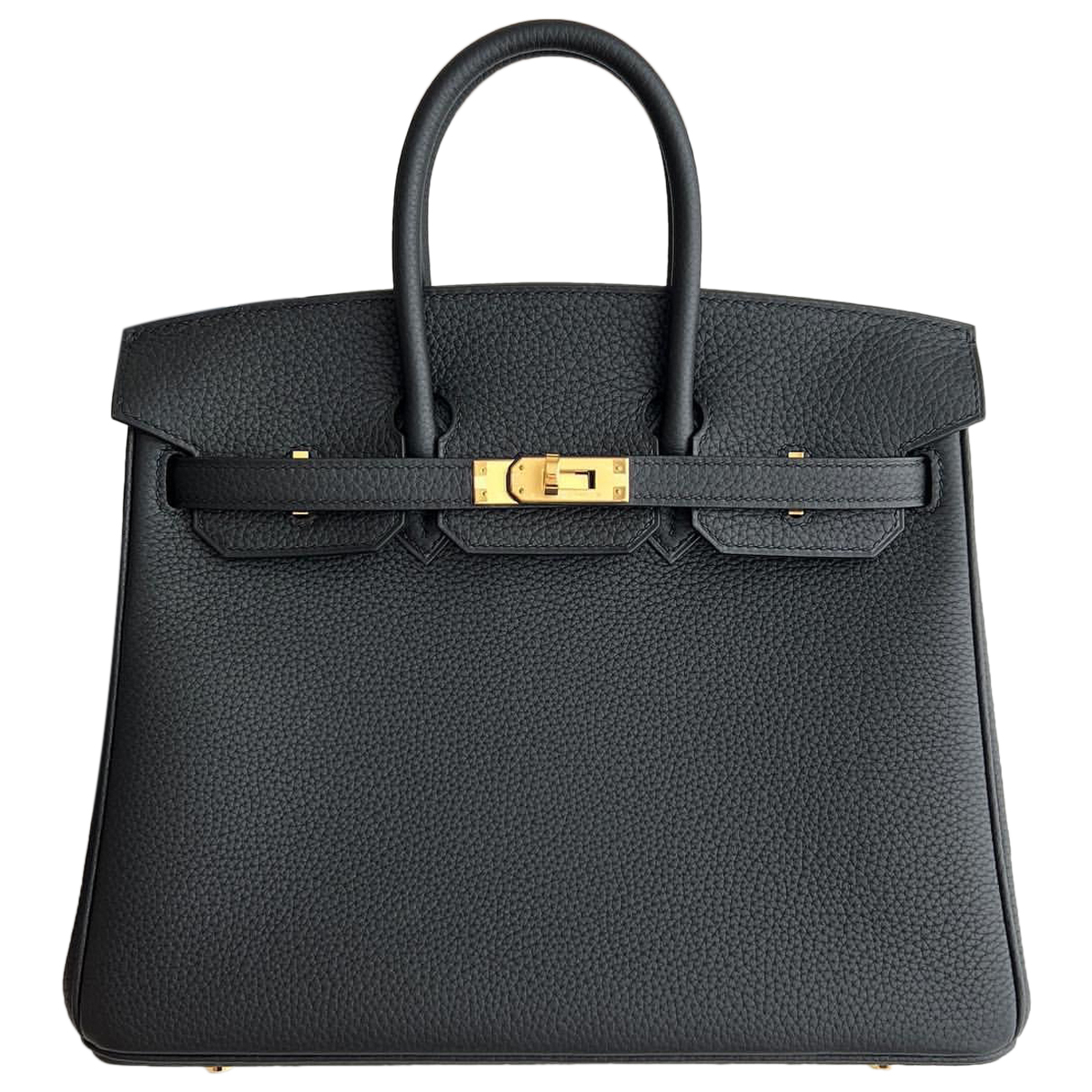 Birkin 25 leather handbag Hermès Black 